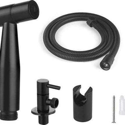 Shower head - Bidet Black, hand shower in the bathroom, toilet sprayer, stainless steel, toilet faucet.