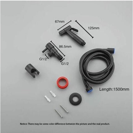 Shower head - Bidet Black, hand shower in the bathroom, toilet sprayer, stainless steel, toilet faucet.