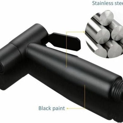 Shower head - Bidet Black, hand shower in the bathroom, toilet sprayer, stainless steel, toilet faucet.