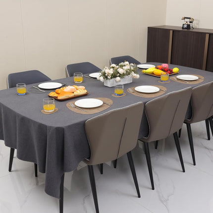 Round, washable, reversible, non-slip, heat-resistant placemats for indoor and outdoor use (set of 4, dark brown).