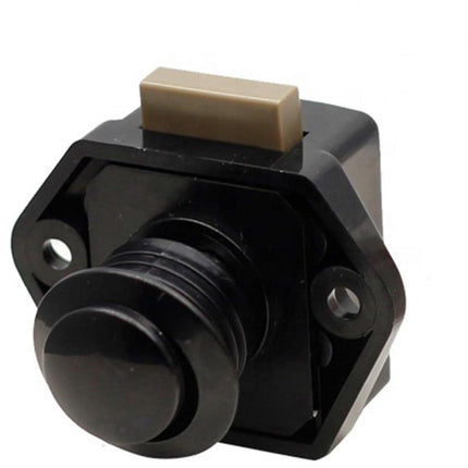 5-Piece Push Button Lock - Push Button for Motorhome - Door Lock - Locking Button for Shutter Door - For Camping, RV, Motorcycle, Caravan - Black.