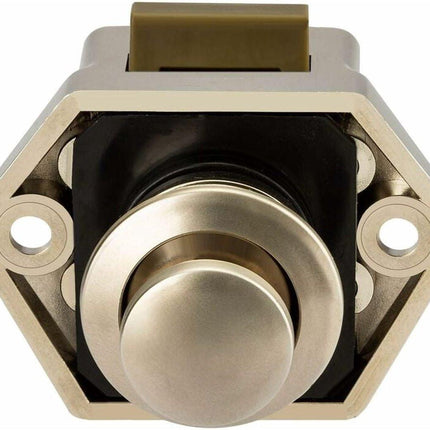 Push button for camper van - Locking button for shutter door - for camping RV, motorcycle, caravan, 5 pieces (nickel).