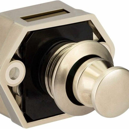 Push button for camper van - Locking button for shutter door - for camping RV, motorcycle, caravan, 5 pieces (nickel).