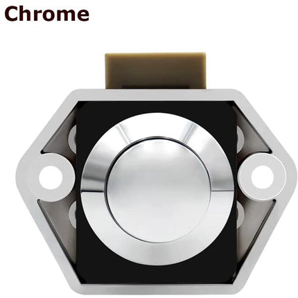 5-Piece Push Button Lock - Push Button for Campervan - Door Lock - Locking Button for Shutter Door - For Camping, RV, Motorcycle, Caravan - Silver.