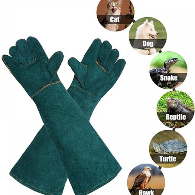 Anti-bite safety gloves - Pet gloves - Anti-bite gloves - Safety gloves - Pet protective gloves - Welding gloves - Anti-bite - Suitable for dogs, cats and pipes - Size L - 60 cm.