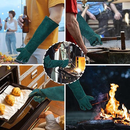 Anti-bite safety gloves - Pet gloves - Anti-bite gloves - Safety gloves - Pet protective gloves - Welding gloves - Anti-bite - Suitable for dogs, cats and pipes - Size L - 60 cm.