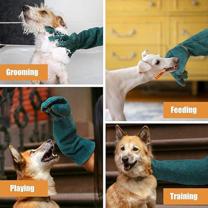 Anti-bite safety gloves - Pet gloves - Anti-bite gloves - Safety gloves - Pet protective gloves - Welding gloves - Anti-bite - Suitable for dogs, cats and pipes - Size L - 60 cm.