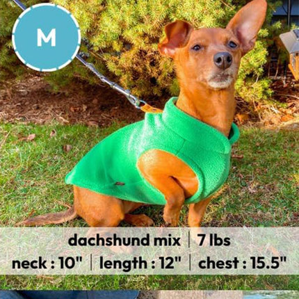 Dog coat - Fleece dog vest - Winter dog coat - Warm dog coat - Fleece dog sweater - Ring leash - Perfect for small dogs - Medium-sized dogs - Black - Size M.