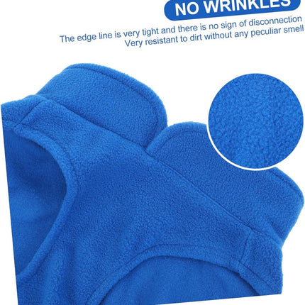 Dog Coat - Fleece Vest - Dog Sweater - Warm Winter Coat - Pull-On Fleece Coat - Leash with Ring - Perfect for Small and Medium Dogs - Blue - Size L.
