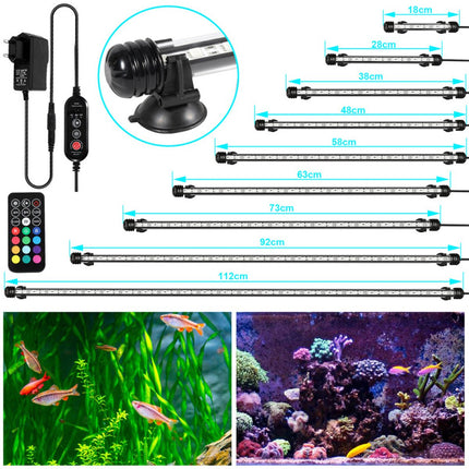 RGB Aquarium Light with Controller - Length 48.5 cm - 5.4 Watt - Aquarium Lamp - Aquarium Lamp - Aquarium Lamp - Dimmable.