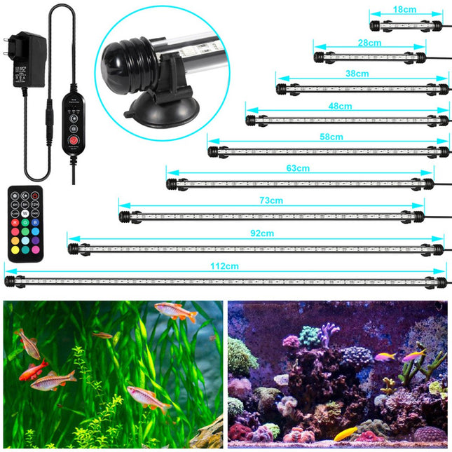 RGB Aquarium Light with Controller - Length 48.5 cm - 5.4 Watt - Aquarium Lamp - Aquarium Lamp - Aquarium Lamp - Dimmable.