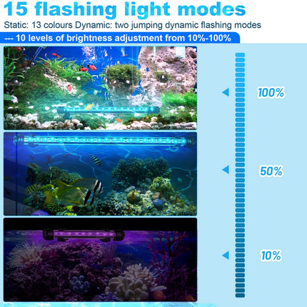 RGB Aquarium Light with Controller - Length 48.5 cm - 5.4 Watt - Aquarium Lamp - Aquarium Lamp - Aquarium Lamp - Dimmable.