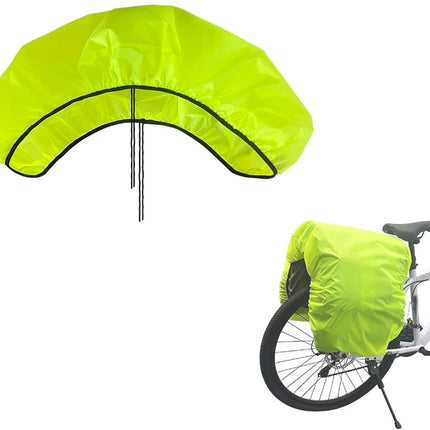 Bicycle cover - 126 x 66 cm - Rain cover for bicycle panniers - Glow clear - Rear bag cover - Waterproof bicycle basket cover for bicycles - Mountain bikes.