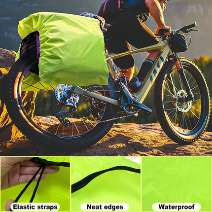 Bicycle cover - 126 x 66 cm - Rain cover for bicycle panniers - Glow clear - Rear bag cover - Waterproof bicycle basket cover for bicycles - Mountain bikes.