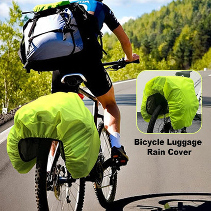 Bicycle cover - 126 x 66 cm - Rain cover for bicycle panniers - Glow clear - Rear bag cover - Waterproof bicycle basket cover for bicycles - Mountain bikes.