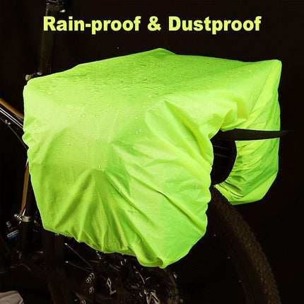 Bicycle cover - 126 x 66 cm - Rain cover for bicycle panniers - Glow clear - Rear bag cover - Waterproof bicycle basket cover for bicycles - Mountain bikes.