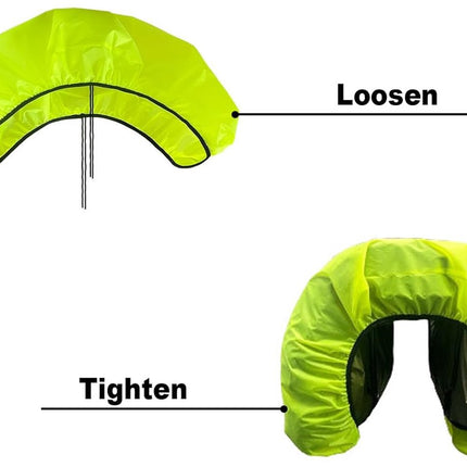 Bicycle cover - 126 x 66 cm - Rain cover for bicycle panniers - Glow clear - Rear bag cover - Waterproof bicycle basket cover for bicycles - Mountain bikes.