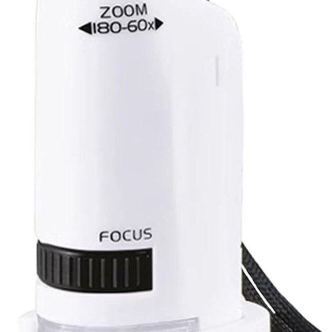 Microscope - Children's Microscope - Portable Pocket Microscope - Mini 60X-180X - Kids Exploration Kit - for Students, Science and Play.