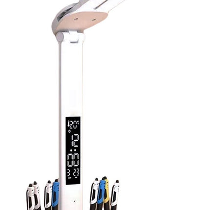 LED Desk Lamp - Table Lamp - Daylight Lamp - Dimmable - USB Rechargeable Touch Desk Lamp - Reading Lamp with Eye Protection in 3 Colors - 3-in-1 LCD Screen.