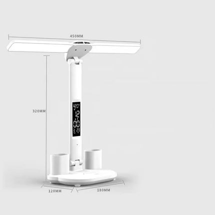 LED Desk Lamp - Table Lamp - Daylight Lamp - Dimmable - USB Rechargeable Touch Desk Lamp - Reading Lamp with Eye Protection in 3 Colors - 3-in-1 LCD Screen.