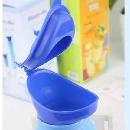 Compact, foldable travel urinal - blue - 750ml.