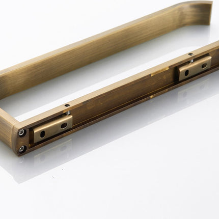 Brushed brass wall-mounted towel rail, 1 piece, for bathroom, 29 cm, bathroom accessory.