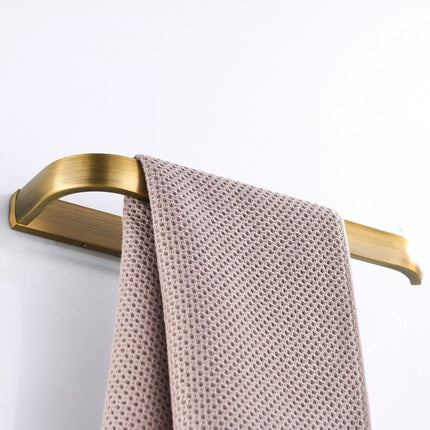 Brushed brass wall-mounted towel rail, 1 piece, for bathroom, 29 cm, bathroom accessory.