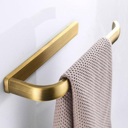 Brushed brass wall-mounted towel rail, 1 piece, for bathroom, 29 cm, bathroom accessory.