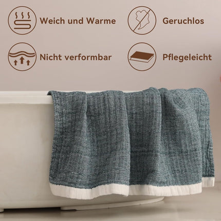 Blanket - Cozy  - et - Soft  - et - Soft and cuddly muslin bedspread - Cotton  - et - Living room  - et - Suitable for all seasons - As a sofa cover - Bedroom - 150x200cm.