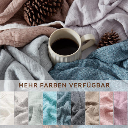 Blanket - Cozy  - et - Soft  - et - Soft and cuddly muslin bedspread - Cotton  - et - Living room  - et - Suitable for all seasons - As a sofa cover - Bedroom - 150x200cm.