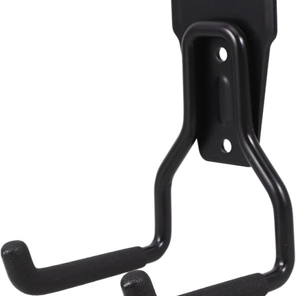 Support - Heavy-duty metal wall hook - Black mounting hooks for bicycles, ladders, and bulky items. Durable and easy to install for home and workshop storage..