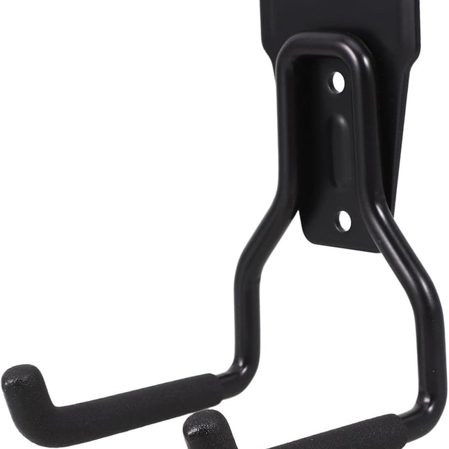 Support - Heavy-duty metal wall hook - Black mounting hooks for bicycles, ladders, and bulky items. Durable and easy to install for home and workshop storage..