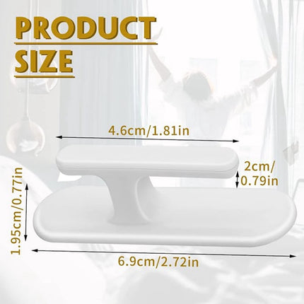 8-piece set - Hooks - Key hooks - Clothes hooks - Towel hooks - Curtain cord holder - Self-adhesive - for bathroom, living room, kitchen - Plastic - White - 6.9*2cm.