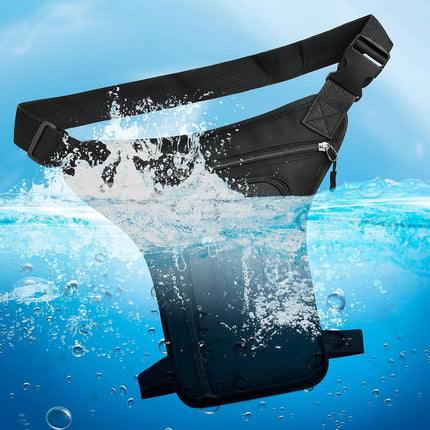 Fanny pack - Men's fanny pack - Women's fanny pack - Waterproof tactical leg bag - Fanny pack - Multifunctional motorcycle bag for men and women - Travel, camping, running, cycling.