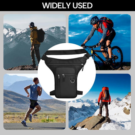 Fanny pack - Men's fanny pack - Women's fanny pack - Waterproof tactical leg bag - Fanny pack - Multifunctional motorcycle bag for men and women - Travel, camping, running, cycling.