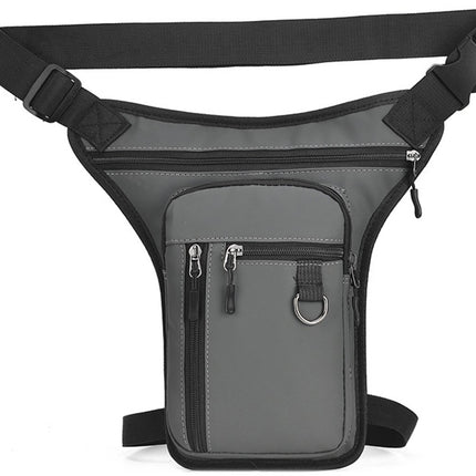Fanny pack - Men's fanny pack - Women's fanny pack - Waterproof tactical leg bag - Fanny pack - Multifunctional motorcycle bag for men and women - Travel, camping, running, cycling - Gray