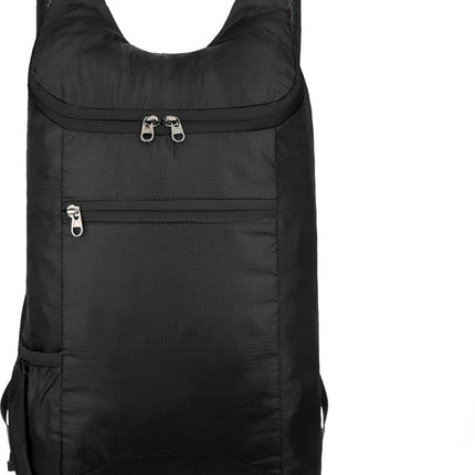Backpack - Women's Backpack - Men's Backpack - Foldable Hiking Backpack - Personalized Outdoor Travel Bag - Sports Bag - Men's Gym Bag - Lightweight (Black, One Size).