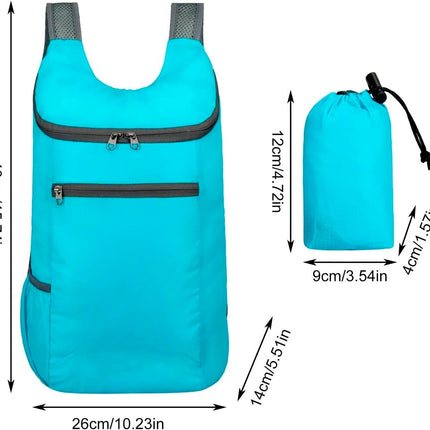 Backpack - Women's Backpack - Men's Backpack - Foldable Hiking Backpack - Personalized Outdoor Travel Bag - Sports Bag - Men's Gym Bag - Lightweight (Black, One Size).