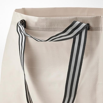 10 IKEA-style quality tote bags, shopping bags, large size, polypropylene, 68 x 36 cm, light beige, size L..