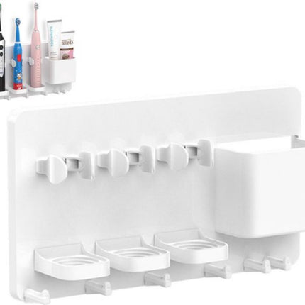 Toothbrush holder - Electric toothbrush holder - High quality - Adjustable - Wall mounted - Drying - Razor blade holder - Bathroom organizer - Universal - Self-adhesive - No brush heads - Wit.
