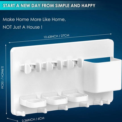 Toothbrush holder - Electric toothbrush holder - High quality - Adjustable - Wall mounted - Drying - Razor blade holder - Bathroom organizer - Universal - Self-adhesive - No brush heads - Wit.