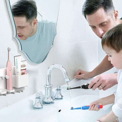 Toothbrush holder - Electric toothbrush holder - High quality - Adjustable - Wall mounted - Drying - Razor blade holder - Bathroom organizer - Universal - Self-adhesive - No brush heads - Wit.