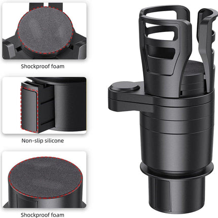 Universal 4-in-1 Car Organizer - Car Seat Organizer - Cup Holder - Drink Holder - Can and Bottle Holder - Car Accessories - High Quality - Coffee Holder - Foldable - Sturdy and Durable - Car Travel.