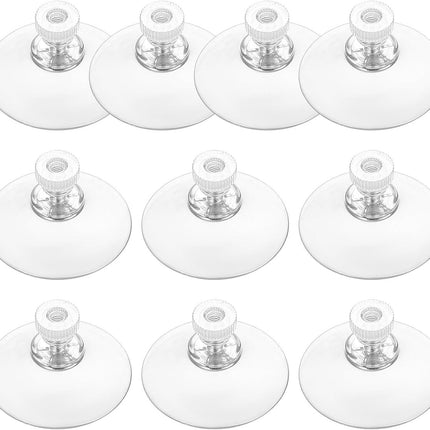 10 suction cups with M4 screws, 41 mm plastic suction cups, suction cups for windows, transparent suction cups, suction cups with 10 serrated nuts for mirrored glass wall doors and craft projects..