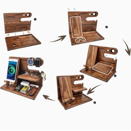 Phone stand - organizer - jewelry holder - desk organizer - gift for men - for cell phones, gifts for him, husband, bedside table, gifts.