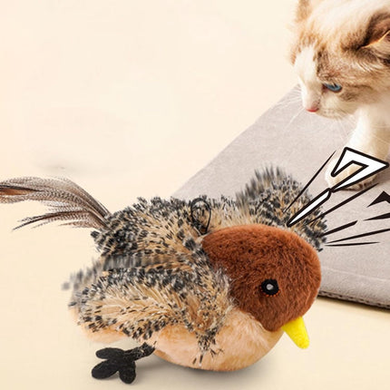 Cat Toys - Cat Toys with Catnip - Flappy Bird Cat Toy for Indoor Cats - Rechargeable - Electric Cat Toys - With Sound - Plush Sports Toy for Kittens - Pic.