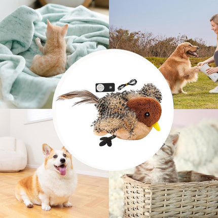 Cat Toys - Cat Toys with Catnip - Flappy Bird Cat Toy for Indoor Cats - Rechargeable - Electric Cat Toys - With Sound - Plush Sports Toy for Kittens - Pic.