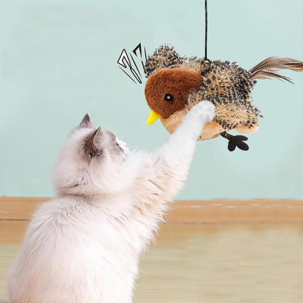 Cat Toys - Cat Toys with Catnip - Flappy Bird Cat Toy for Indoor Cats - Rechargeable - Electric Cat Toys - With Sound - Plush Sports Toy for Kittens - Pic.