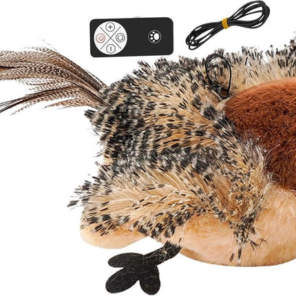 Cat Toys - Cat Toys with Catnip - Flappy Bird Cat Toy for Indoor Cats - Rechargeable - Electric Cat Toys - With Sound - Plush Sports Toy for Kittens - Pic.