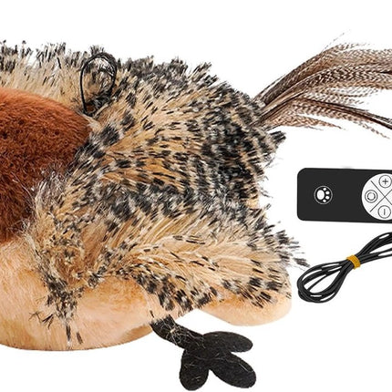 Cat Toys - Cat Toys with Catnip - Flappy Bird Cat Toy for Indoor Cats - Rechargeable - Electric Cat Toys - With Sound - Plush Sports Toy for Kittens - Pic.